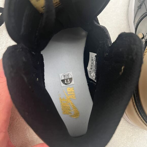 Jordan 1 Retro High NRG Patent Gold Toe Men's sz 4.5 US Nike 861428-007 - Picture 10 of 14